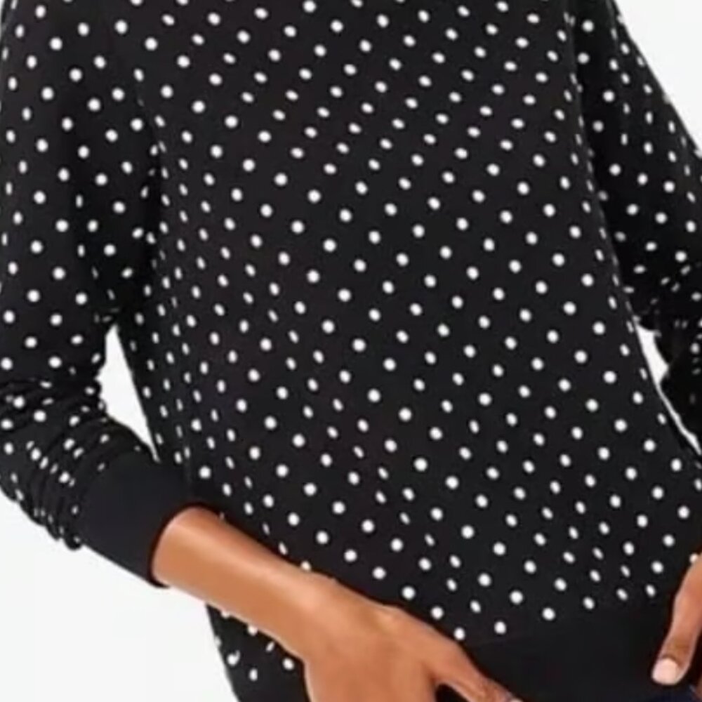 J.Crew Polka Dot Crewneck Sweatshirt